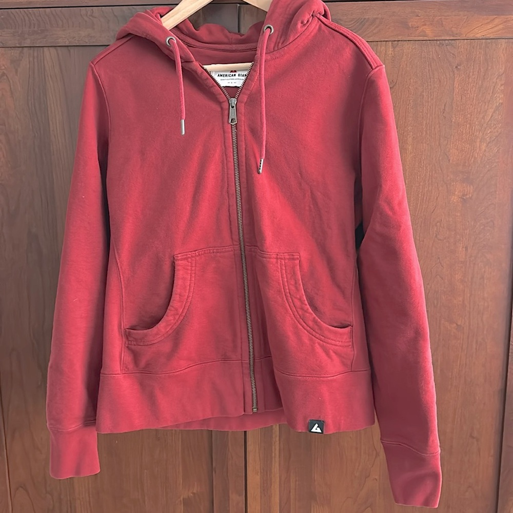 Heavyweight hot zip front hooded sweatshirt